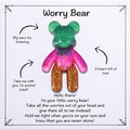 Aesnefe Pocket Bear Hug, Anxiety Relief Gifts, Mental Health Positivity Gift for Anxious Friend, Autism Fidget Gifts for Teen, Surgery Worry Gift, Thoughtful Present for School Anxiety, Green Gold