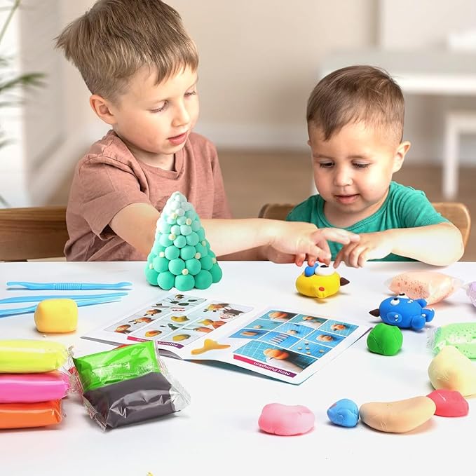 ARTPAR Air Dry Clay Kit,56 Colors Modeling Magic Clay for Kids,DIY Classroom Bulk Starter Sculpting Kit, Soft & Ultra Light, Art and Crafts Party Favors for Boys Girls Kids 3-12