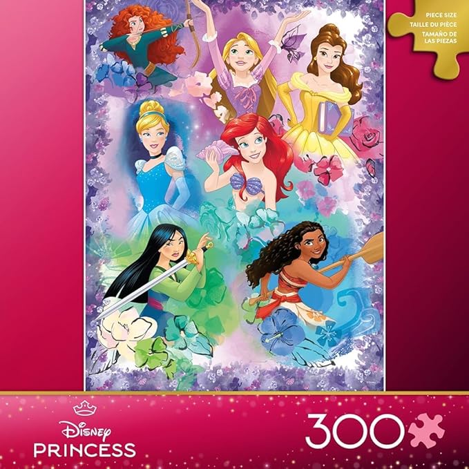 Ceaco - Disney - Purple Princess Collage - 300 Oversized Piece Jigsaw Puzzle