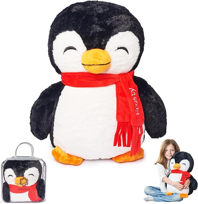 ODOXIA Big Weighted Plush for Anxiety 5lb Penguin | Stuffed Weighted Plush Animal for Kids, Adults