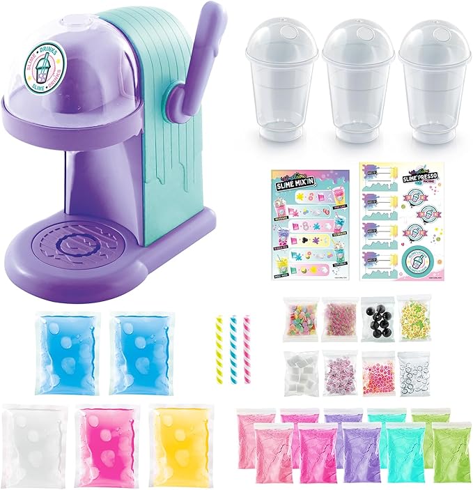 Canal Toys So Slime Slime’Licious Slime’Spresso Machine; Brew a Cuppa’ Stretchy Slime; Mixing Slime'spresso Has Never “Bean” So Much Fun; Simply Mix to Make 10 'Slimes; 5 Premade 'Slimes; Ages 6+