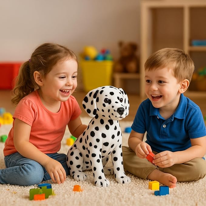 WEIGEDU Dalmatian Stuffed Animals, Stuffed Dalmatian, Stuffed Puppy Dog Plush Toys for Boy Girl Kids Birthday, 12 inches