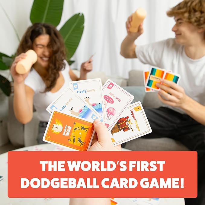 Exploding Kittens Throw Throw Burrito 2-6 Players - Ages 7+ - 15 Minutes to Play - Dodgeball Card Game - Party Game, Family Game Night, Kid and Adult Card Game