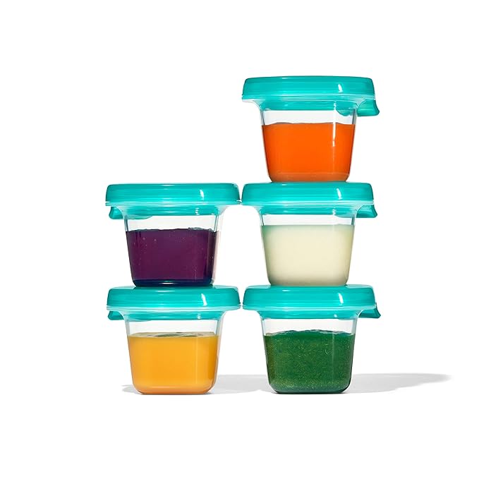 OXO Tot Silicone Baby Blocks m- 2 oz. - Teal