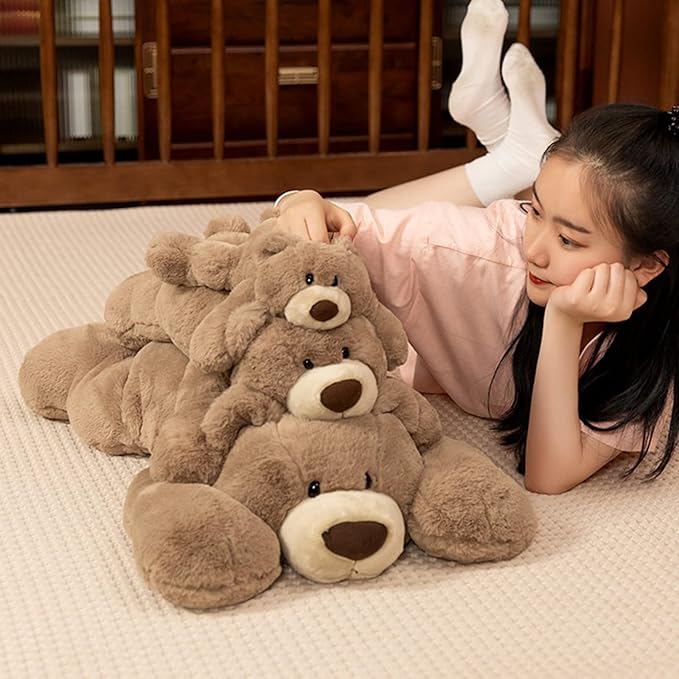 Doireum Weighted Stuffed Animals, Weighted Bear Stuffed Animal Toy Brown Bear Plush Throw Pillow Gifts for Boys Girls, 11.8 inch