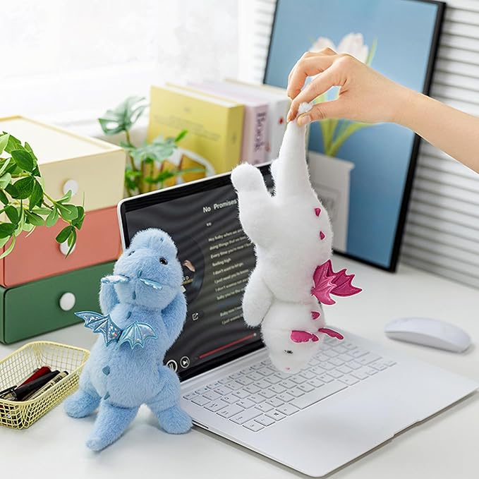 PEACH CAT Dragon Plush Cute Dragon Stuffed Animal Small Plushies Toys Gifts for Kids White