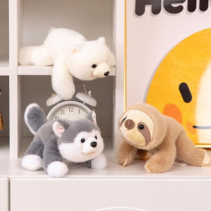 PEACH CAT Sloth Stuffed Animal Cute Plushies Small Plush Toys Gifts for Kids Brown