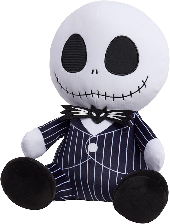 Disney Tim Burton’s The Nightmare Before Christmas Jack Skellington Comfort Weighted Plush, Kids Toys for Ages 3 Up by Just Play