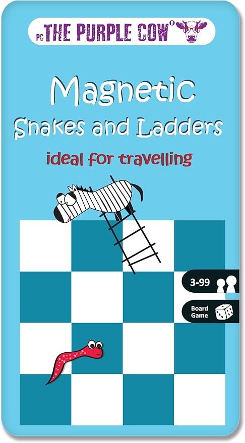 The Purple Cow Magnetic Travel Snakes & Ladders