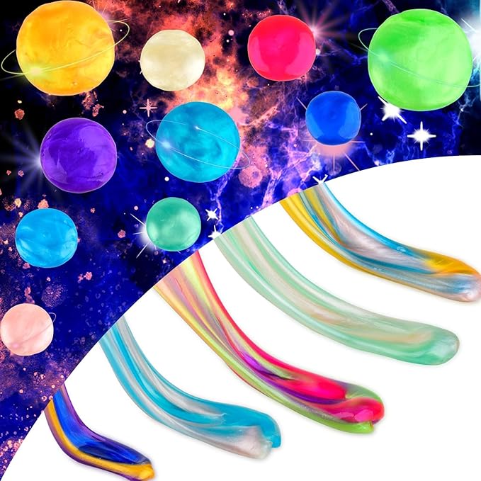 Galaxy Slime Party Favors with 75 Pack Mini Slime kit,Valentines Slime Kit for Classroom Prizes, Christmas Stocking Stuffers, Goodie Bag Stuffers for Kids Boys Girls