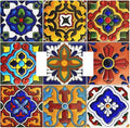 Vintage Colorful Boho Mexican Moroccan Tile Decorative Switch Plates 2 Gang Double Toggle Outlet Light Switch Cover Wall Plate Electrical Faceplate for Farmhouse Home Decor