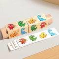 Wooden Dinosaur Matching Puzzle Game – Early Educational Toddler Rotating Block Puzzle with Cards for Hand-Eye Coordination & Fine Motor Skills Development for Age 1 2 3+