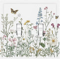 Decorative Switch Plates Rustic Wildflowers Butterfly Colorful Floral 2 Gang Double Toggle Outlet Light Switch Cover Wall Plate Electrical Faceplate For Bed Room Living Room Decor