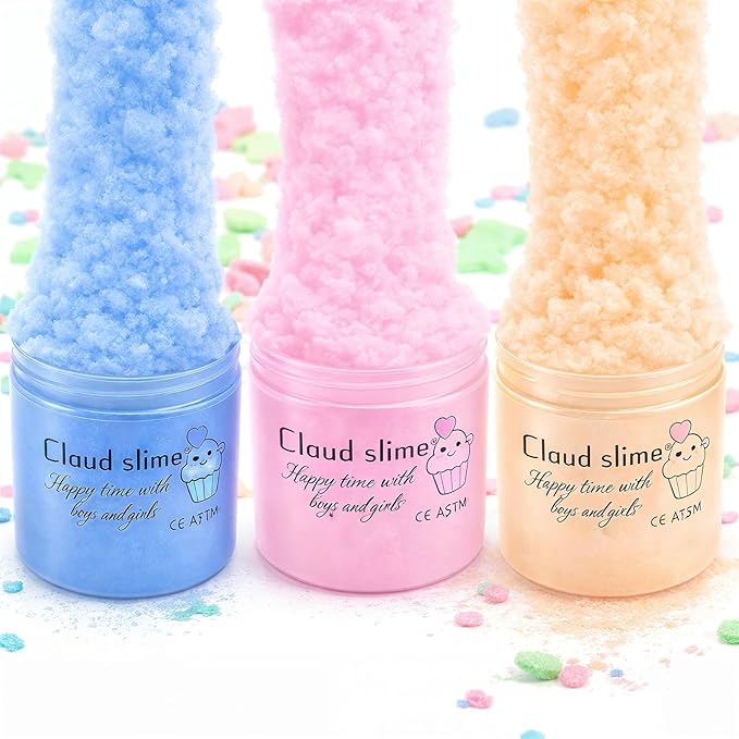 Slime Kit 9 Pack, with 3 Jelly Cube Crunchy Slime and 3 Cloud Slime and 3 Butter Slime, Soft and Non-Sticky, DIY Toys for Girls Boys, Kids Party Stress Relief Toy, Birthday Favor, Surprise Gift