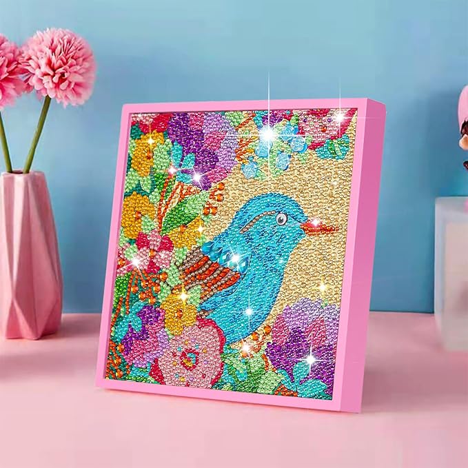 ZUYUSUT Diamond Art Painting Kits Gems Art Girls with Wooden Frame Crafts Supplies Mosaic Paint Gem by Number Kits Home Office Wall Decoration