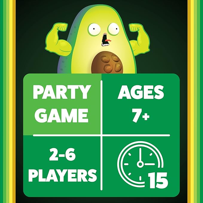 Exploding Kittens Throw Throw Avocado 2-6 Players - Ages 7+ - 15 Minutes to Play - Dodgeball Card Game - Party Game, Family Game Night, Kid and Adult Card Game
