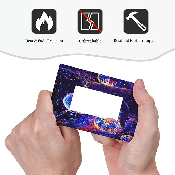 Astronaut Space Cool Galaxy Planet Decorative Outlet Covers 1 Gang Single Rocker Light Switch Cover Plate Wall Plates GFCI Faceplate for Kids Room Nursery Decor