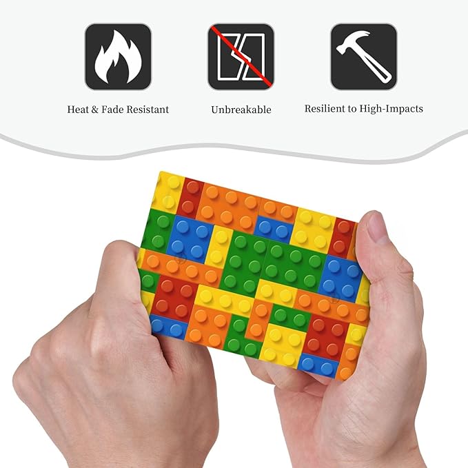Building Blocks Theme Colored Bricks Print Light Switch Cover Plate 1 Gang No Device Blank Electrical Wall Plates Faceplate Decorative Switch Plate Covers for Room Office Home Decor