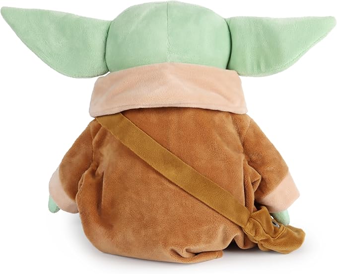 Jay Franco Plush Pillow Buddy - Large Kids Ultra-Soft Stuffed Plushie & Cozy Pillow, Official Licensed Star Wars, 15 Inches, Multi - The Mandalorian Grogu