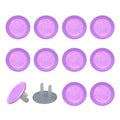 Baby Safety Outlet Plug Electrical Socket Covers, Pure Light Purple Violet Color Pattern