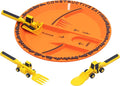 Constructive Eating Plate and Utensils Set - USA-Made Toddler Dinnerware with Divided Plates (Construction)