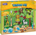 Imagimake Window Art Jungle | 16-Piece Glass Paint & Suncatcher Kit | Craft & Discover Animals | Art Kit for Kids| 5 Year Old Boy Gifts | Birthday Gifts for Boys & Girls Ages 5,6,7,8,9,10,11,12