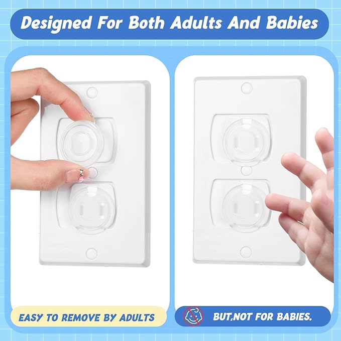 Thyle 1500 Pcs Outlet Covers Bulk Child Baby Proofing Plug for Electrical Outlets Covers Easy Install Socket Sturdy Safe Secure Baby Proofing Kit for Home Office Bulk