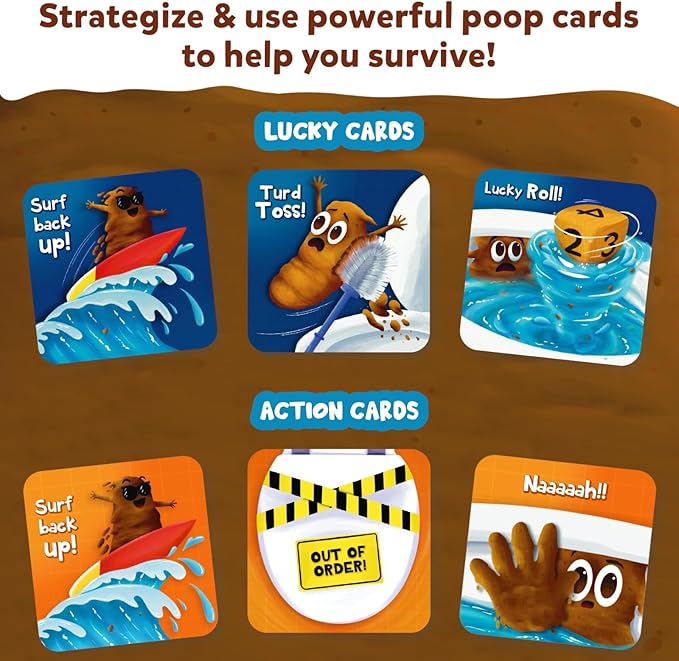 Skillmatics Card Game - Poop Wars, Fun & Fast-paced Game of Strategy, Party Game for Kids, Girls & Boys Ages 6, 7, 8, 9 & Up
