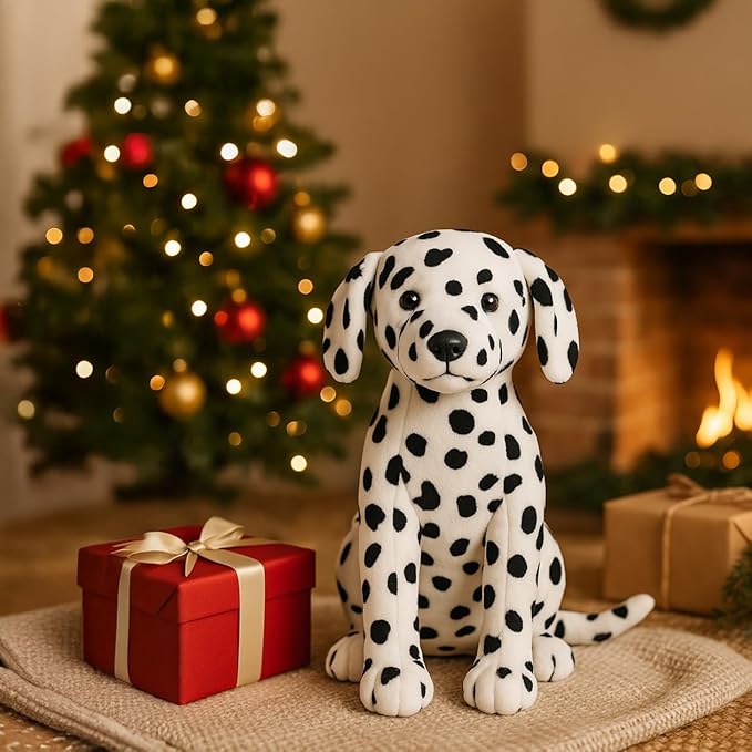 WEIGEDU Dalmatian Stuffed Animals, Stuffed Dalmatian, Stuffed Puppy Dog Plush Toys for Boy Girl Kids Birthday, 12 inches