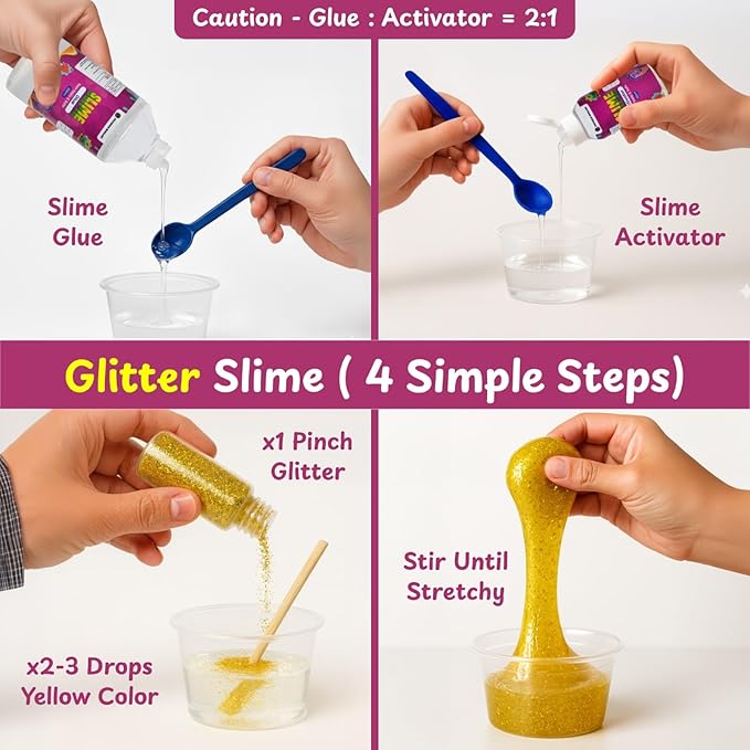 DIY Slime Making Kit for Kids 4+ Years, 10+ Glitter, Scented, Butter Slime Activities, Unicorn, Dinosaur, Mermaid, Best Slime Kit for Boys & Girls, Instruction Manual & Collectibles, Ideal for Gifting