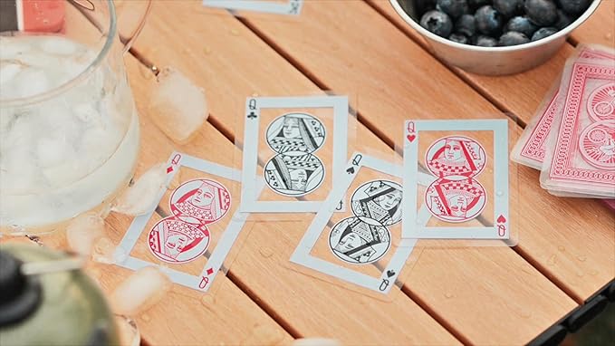 Bicycle Waterproof Playing Cards, Red Plastic Deck of Cards, Durable Plastic Cards for Pool, Beach, Camping & Party Games