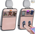 lebogner Back Seat Cover for Kids + 3 Pocket Storage Organizer, (Pink - 3 Pocket)