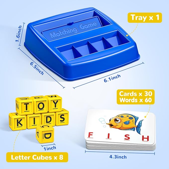 NARRIO Educational Toys for 3 4 5 Year Old Boys Gift, Matching Letter Game Preschool ABC Learning Toys for Kids Ages 4-8 Years, Christmas Birthday Gifts for 3-6 Year Old Boys Toddler Toys Age 2-4