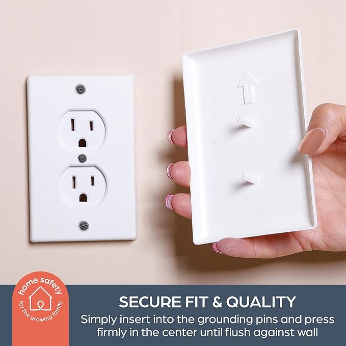 Dreambaby CoverPlug Paintable Outlet Plug Cover for Baby Safety -Electrical Wall Plate Socket Guard Protector- Baby Proof Outlet Covers (2 Pack)