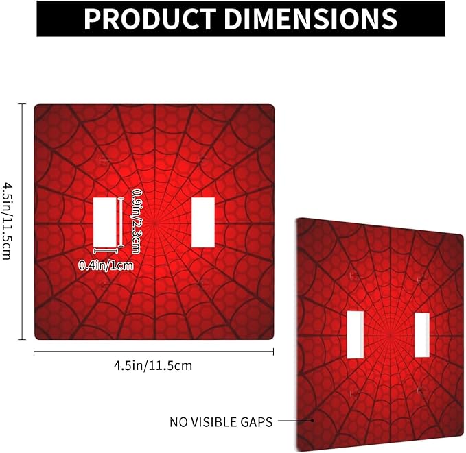 Spider Web Double Light Switch Cover Plates Decorative 2 Gang Wall Plate Double Toggle Lightswitch Cover