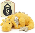 ARELUX Giant Weighted Winged Dragon Plush Toy - 35.4" 5lbs Soft Stuffed Animal, Pterosaur Plushie Fuzzy Dinosaur Pillow Plushies Cuddly Removable and Washable Yellow