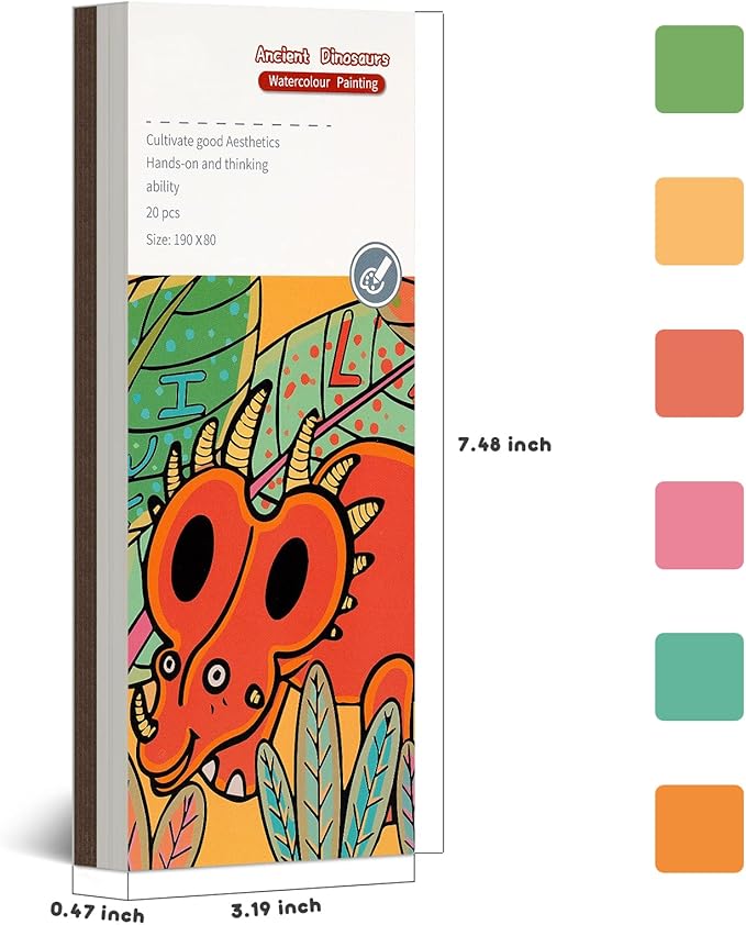 Cavnewt Watercolor Coloring Books for Kids Ages 4-8, Pocket Watercolor Painting Book Sets, Mess Free Paint with Water Books for Toddlers, Travel Activities Arts Party Birthday Gifts for Girls Boys