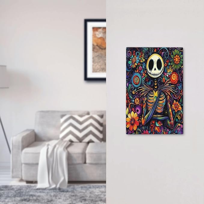 Light Switch Cover Plate Colorful Flowers Abstract Skull 1 Gang No Device Blank Electrical Wall Plates Faceplate Decorative Switch Plate For Home Living Room Decor