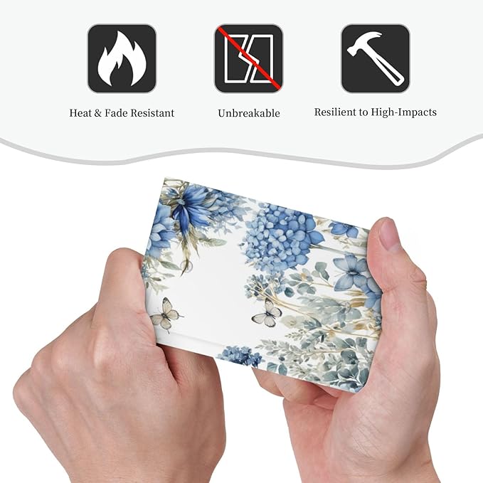 Decorative Light Switch Plate Covers Boho Blue Flowers Rustic Beige Butterfly Leaves 1 Gang No Device Switch Cover Plate Single Blank Wall Plate Switchplate Electrical Faceplate