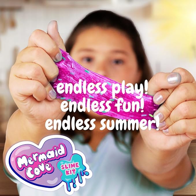 Aqua Endless Summer Mermaid Cove DIY Slime Kit – Sparkling Under-The-Sea Sensory Activity for Kids
