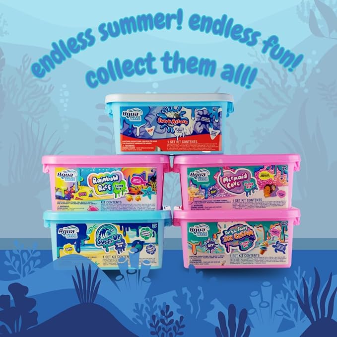 Aqua Endless Summer Shark Attack DIY Slime Kit – Creative STEM Craft with Ocean Adventure Theme