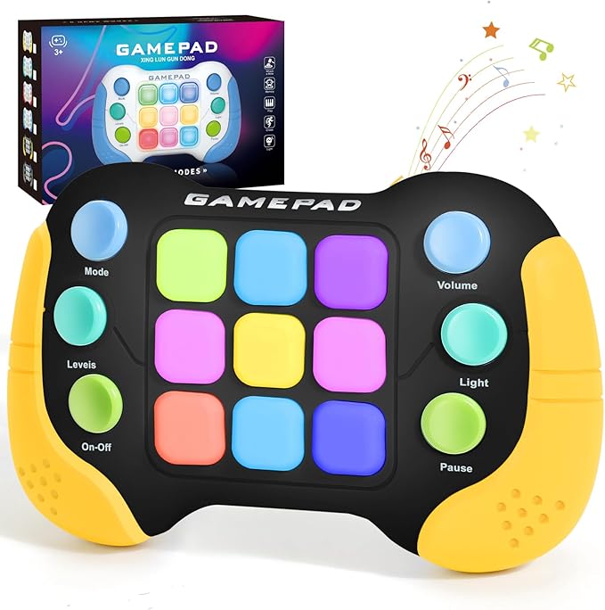AOTIBO Fast Push Fidget Toys Handle, Flashing Handheld Game for Kids Teens Adults, Electronic Brain & Memory Game, Quick Push Buttons Gamepad, Xmas Birthday Gifts STEM Toys for Boys Girls