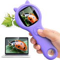 Microscope for Kids - Electronic Handheld Magnifying Glass for Children-STEM Outdoor Science Kit for Summer Travel & Camping Toy,Birthday Gifts Toys for 5-8 9-12 Year Old Girls（Purple）