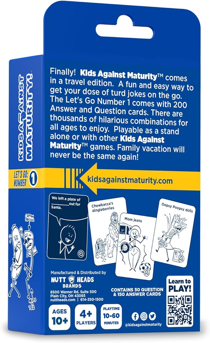 Kids Against Maturity: Funny Family Card Game for Kids Ages 10+ & Parents, Teens & Adults | Hilarious Party Game for Family Game Night | Super Fun (Let's Go Edition)