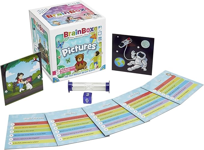 BrainBox Pictures Card Game - Memory & Observation Game, Educational Global Adventure, Family-Friendly Trivia Game for Kids & Adults, Ages 8+, 1+ Players, 10 Min Playtime, Made by Green Board Games
