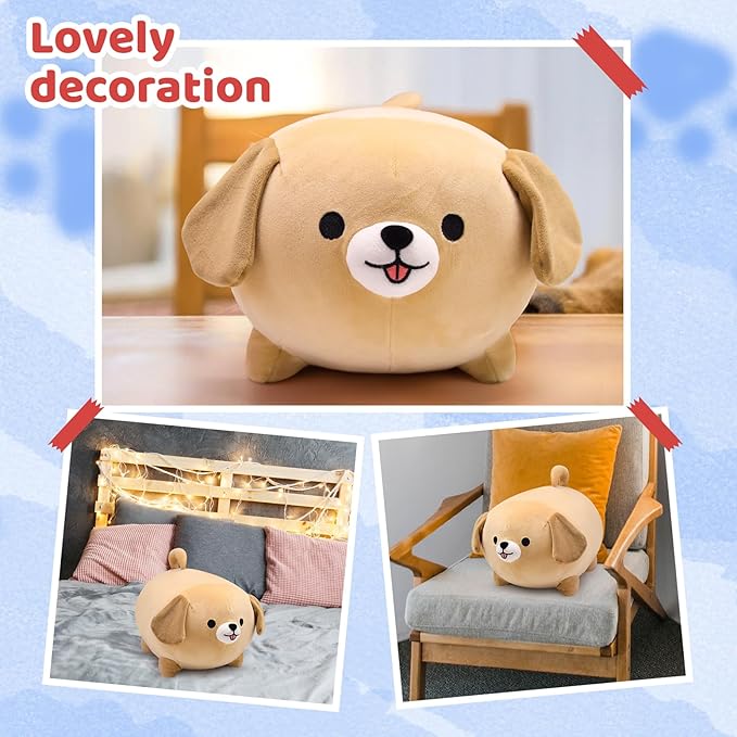 Dog Plush Pillow,15Inch Cute Big Dogs Stuffed Animal Toy,Labradoodle Plushies Doll Toy Gift for Kids Girlfriend,Boys