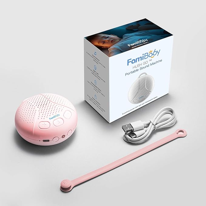 Sound Machine for Babies and Kids - Baby Sleep Soother | Portable White Noise Machine with Night Light for Nursery | 16 Soothing Sounds | Shush | Travel | Registry Gift | Baby Shower