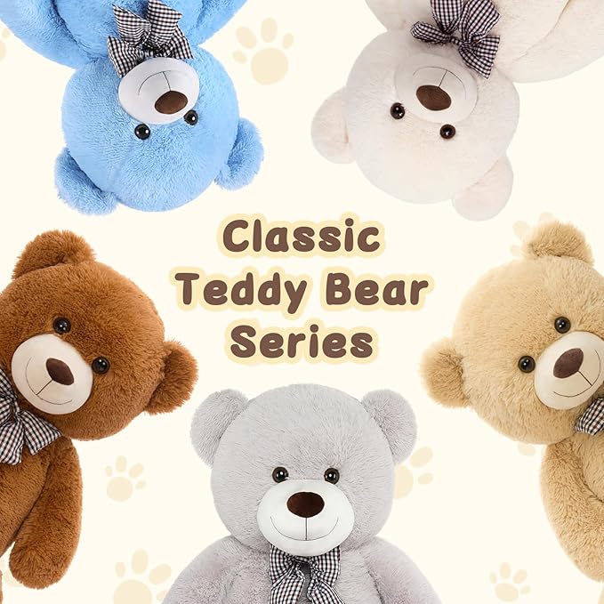 MaoGoLan Giant Teddy Bear Plush Toy - Ultra Soft & Cute Large Stuffed Animal 39 inches, Perfect for Baby Showers, Birthdays, Valentines Day Gifts (Kids, Couples, Family),Beige