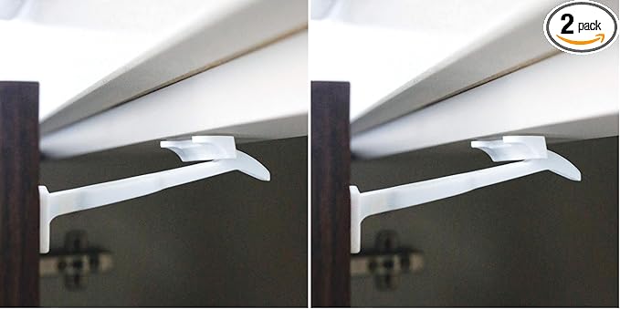 Little Chicks Baby Safety Cabinet and Drawer Locks -28 Pack of Latches - Model CK034