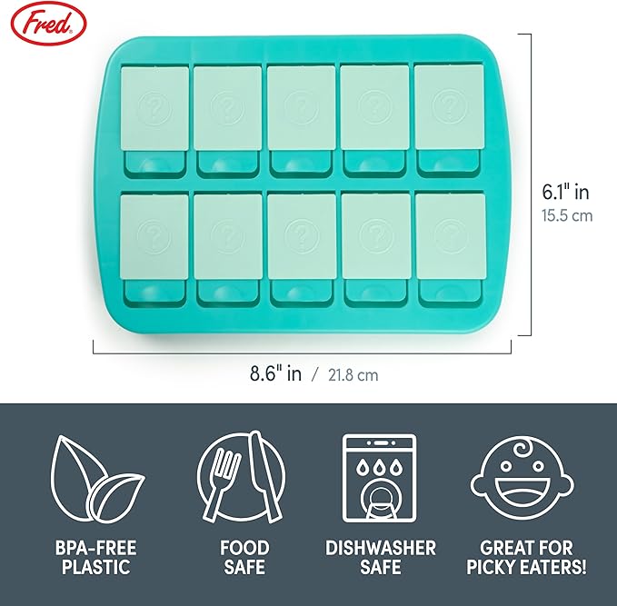 Genuine Fred MINI Match UP Memory Snack Tray, Fun Interactive Game for Kids, Travel,Friendly 8.5" x 6", BPA Free, The Ultimate Snacktivity for Picky Eaters, Dishwasher Safe
